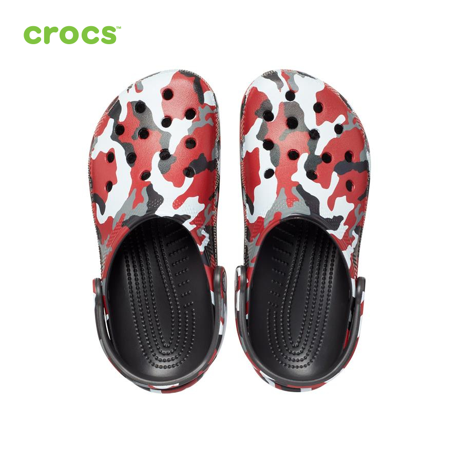 Giày lười nam Crocs Classic Clog U Printed Camo Blk/Red - 206454-063