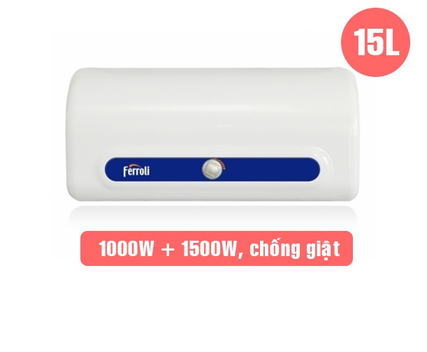 Máy nước nóng gián tiếp Ferroli QQ AE 15 lít (2500W)-hàng chính hãng