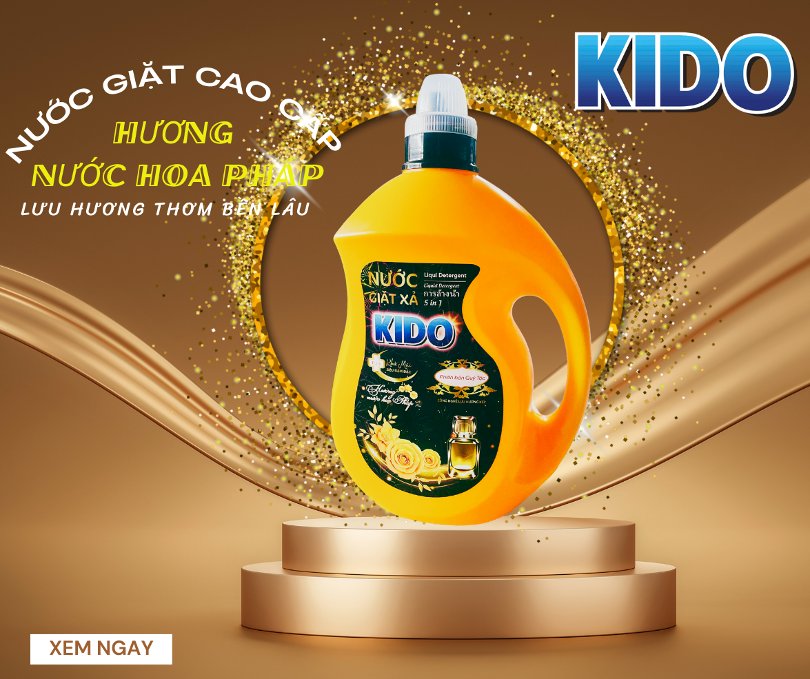 Nước Giặt Xả Quần Áo KIDO Hương Nước Hoa Pháp 3,5 lít - Toả hương thơm ngát