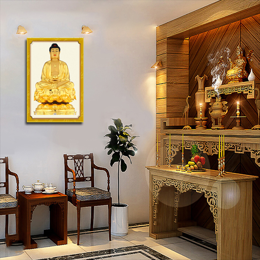 Tranh Treo Tường Phật Vàng