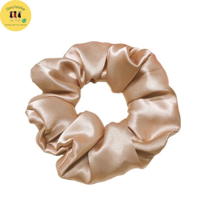 Cột tóc vải scrunchies dây buộc tóc vải trơn bóng loại đẹp hot trend - Phụ kiện thời trang nữ CT0006