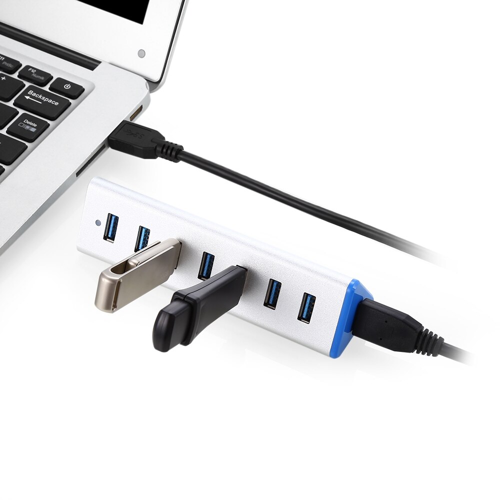 Bộ Chia HUB USB 7 Port 3.0 Vỏ Nhôm, Có Cấp Nguồn SSK 370 - Hàng Chính Hãng