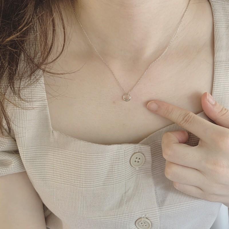 Dây chuyền vòng tròn trơn bé xíu