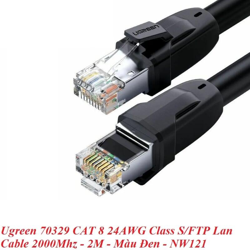 Ugreen UG70329NW121TK 2M cáp mạng CAT 8 24AWG Class S/FTP 2000Mhz - HÀNG CHÍNH HÃNG