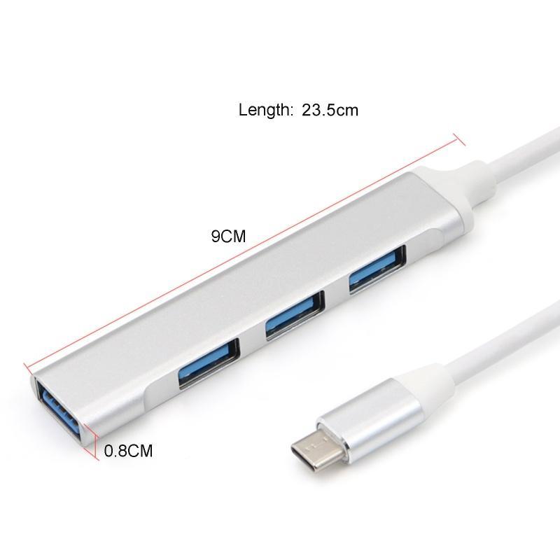 Đầu chuyển đổi đa năng USB C HUB Type C sang 3X USB 2.0 + USB 3.0 4 cho Laptop máy tính điện thoại