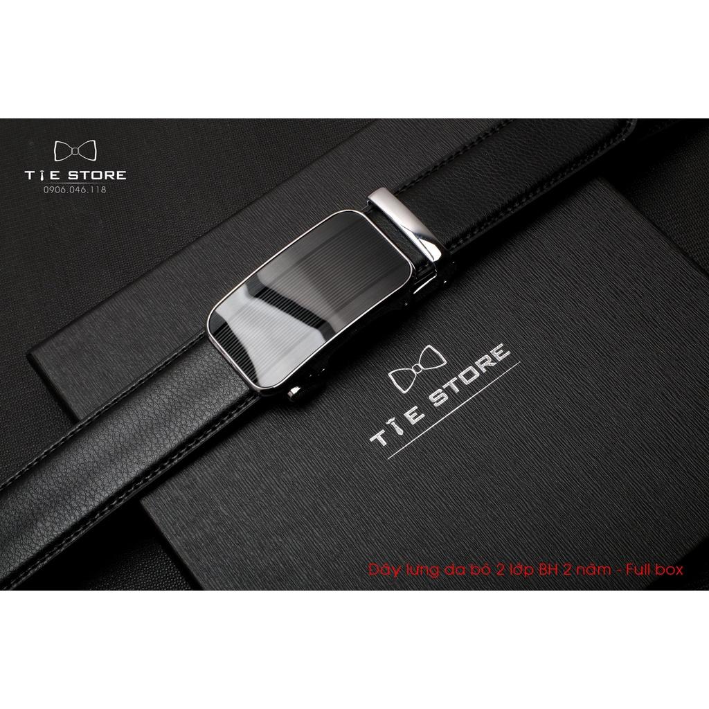 Thắt Lưng Nam Da bò 2 lớp cao cấp BH 2 năm Full box - Mặt liền vân