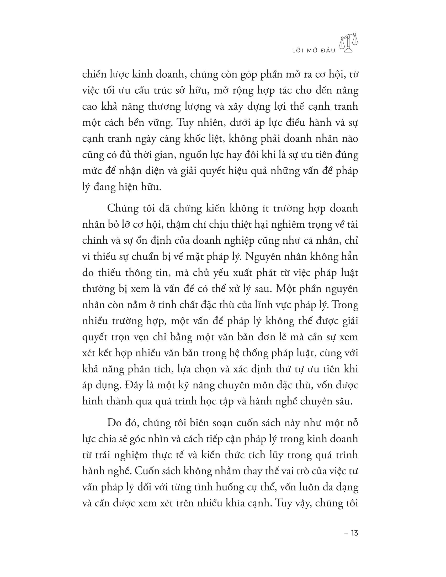 Sách - Pháp Lý Cho Doanh Nhân - Bảo Vệ Tài Sản - Giữ Gìn Danh Tiếng - Phát Triển Bền Vững