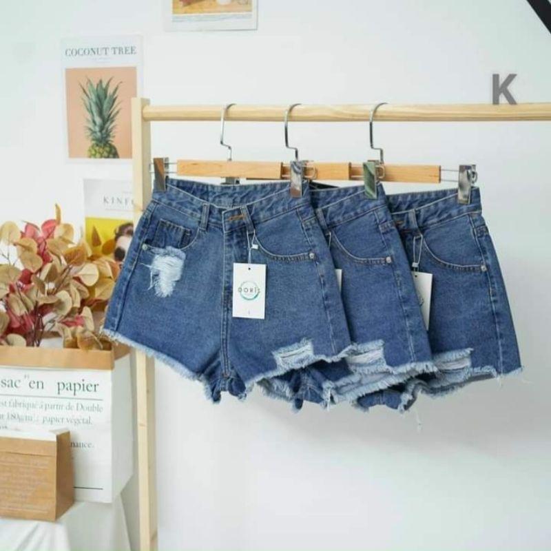 {HOT 2021} Quần Sọt Jean Lung Cao Tôn Dáng, Quần Đùi Nữ Cuốn Lai Rách Nhẹ 3 Màu - Ảnh Thật