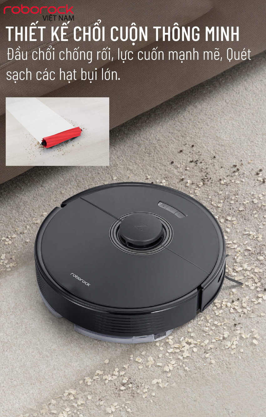 Robot Hút Bụi Lau Nhà XIAOMI ROBOROCK Q7 MAX PLUS - 2023 Tự Động Giặt Sấy Giẻ Tự Gom Rác Tự Động Tạo Bản Đồ Siêu Nhanh Với Camera AI Diện Tích 220 m2 Lực Hút 5200 Pa Công Suất 68 W - Hàng Chính Hãng