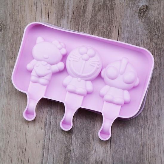 Khuôn làm kem mini ngộ nghĩnh cho bé bằng silicon rất tiện dụng