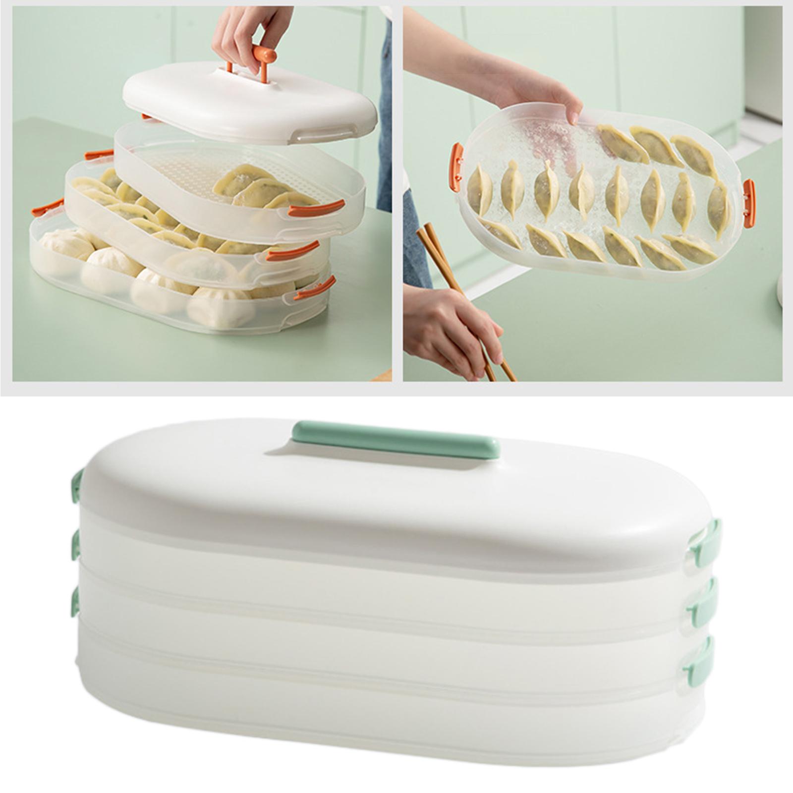 Fridge Food Storage Container Organizer Bins Dumpling Egg Keeper Holder Box