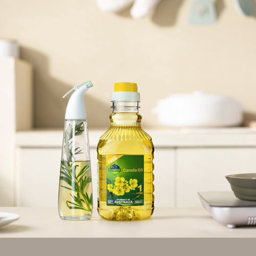 Dầu ăn hạt cải nguyên chất Kankoo Canola 1L nhập khẩu nguyên chai chính hãng chuẩn Úc