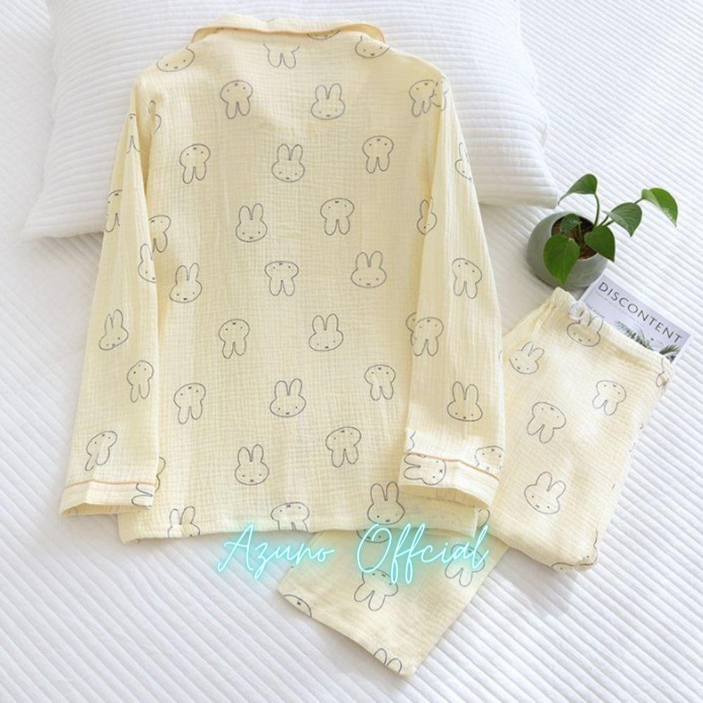 Đồ Bộ, Pijama Bầu Và Sau Sinh  Cho Mẹ Azuno AZ2005 Chất Đũi Xốp Cao Cấp Mặc Hè Thu Và Đông Xuân(KÈM ẢNH THẬT)