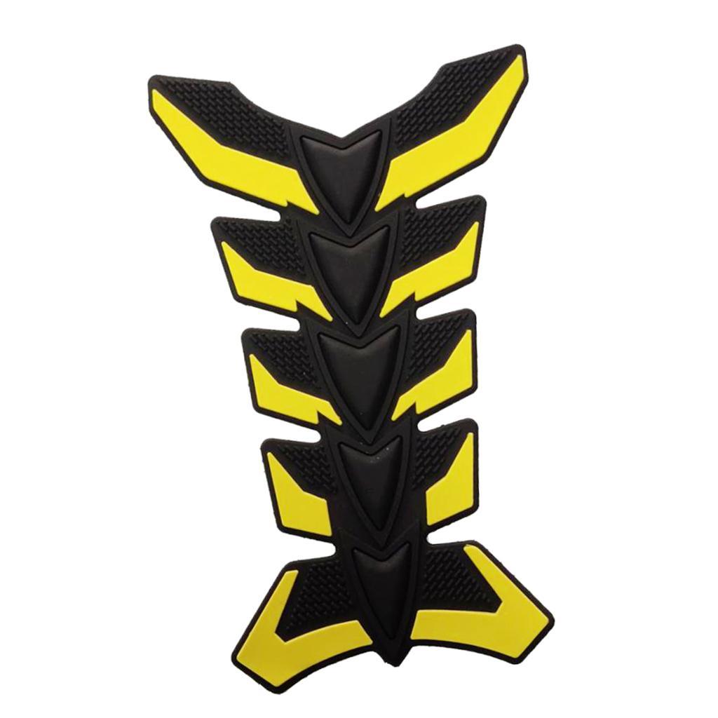 Universal Yellow Motorcycle 3D Rubber Fuel Gas Tank Decal Sticker