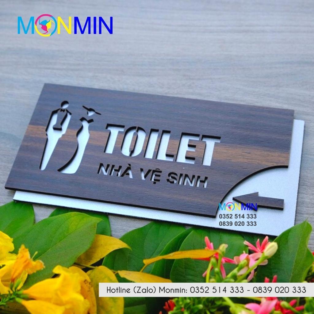 Bảng gỗ trang trí decor Monmin MM006 - Bảng toilet - Bảng phòng vệ sinh - Bảng WC F06