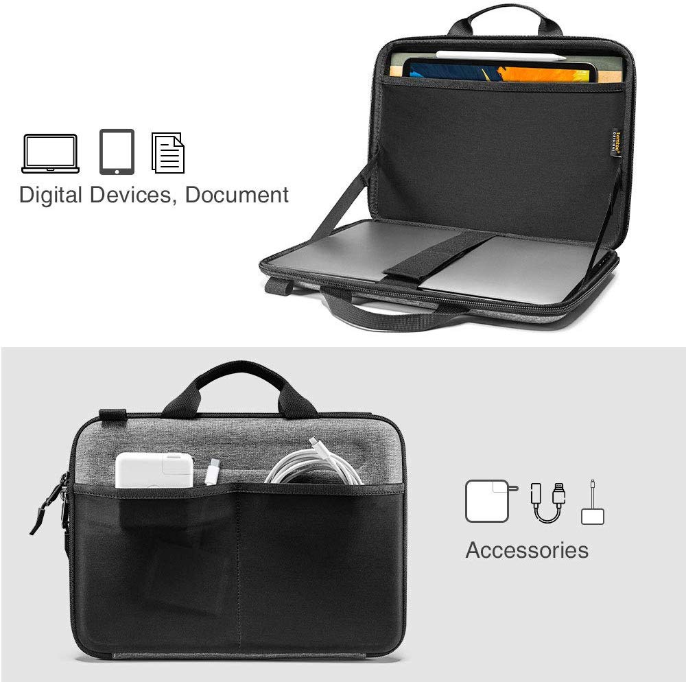 Túi đeo chéo chống va đập Tomtoc Eva for Macbook Pro 13'' Gray (A25-C02G) - Hàng Chính Hãng