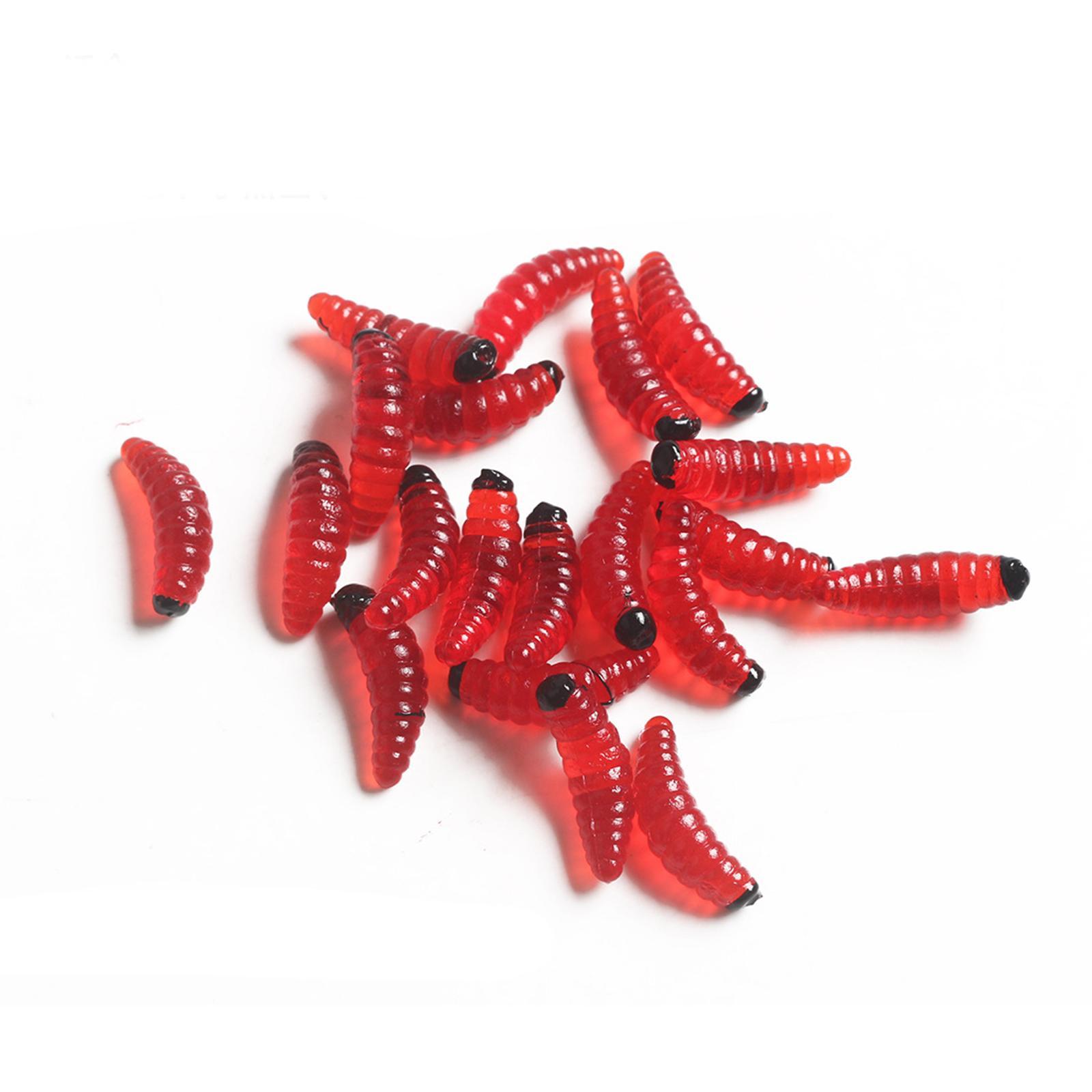 100 Pieces Fishing Lures Baits Soft Fishing Lures for Freshwater Portable for Bass Trout Professional Jig Fishing Gear Simulation Worm Grub