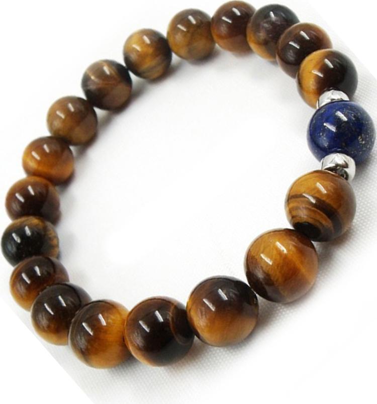 Vòng Tay Đá Opal Mắt Hổ Mix Đá Lapis Lazuli Tự Nhiên 10MM