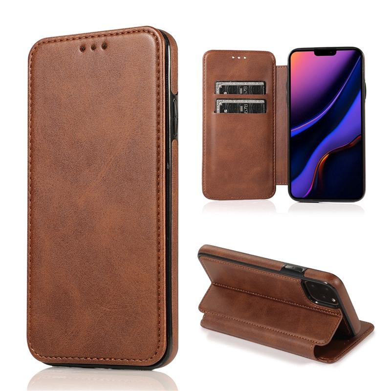 Ốp Lưng Da Nắp Gập Có Ngăn Đựng Thẻ Cho Iphone 11 Pro Xs Max Xr I8 I7 I6 Se2 Plus