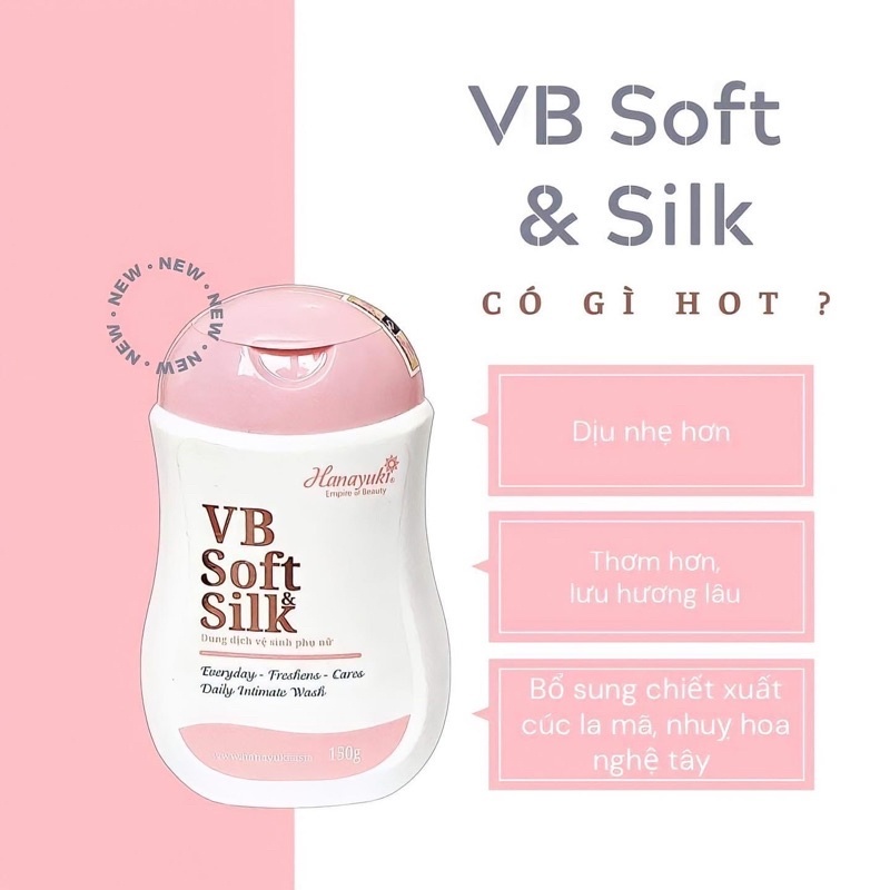 Dung Dịch Vệ Sinh Giành Cho Nữ & Nam Hanayuki - Hana Soft Silk Màu Hồng 150g