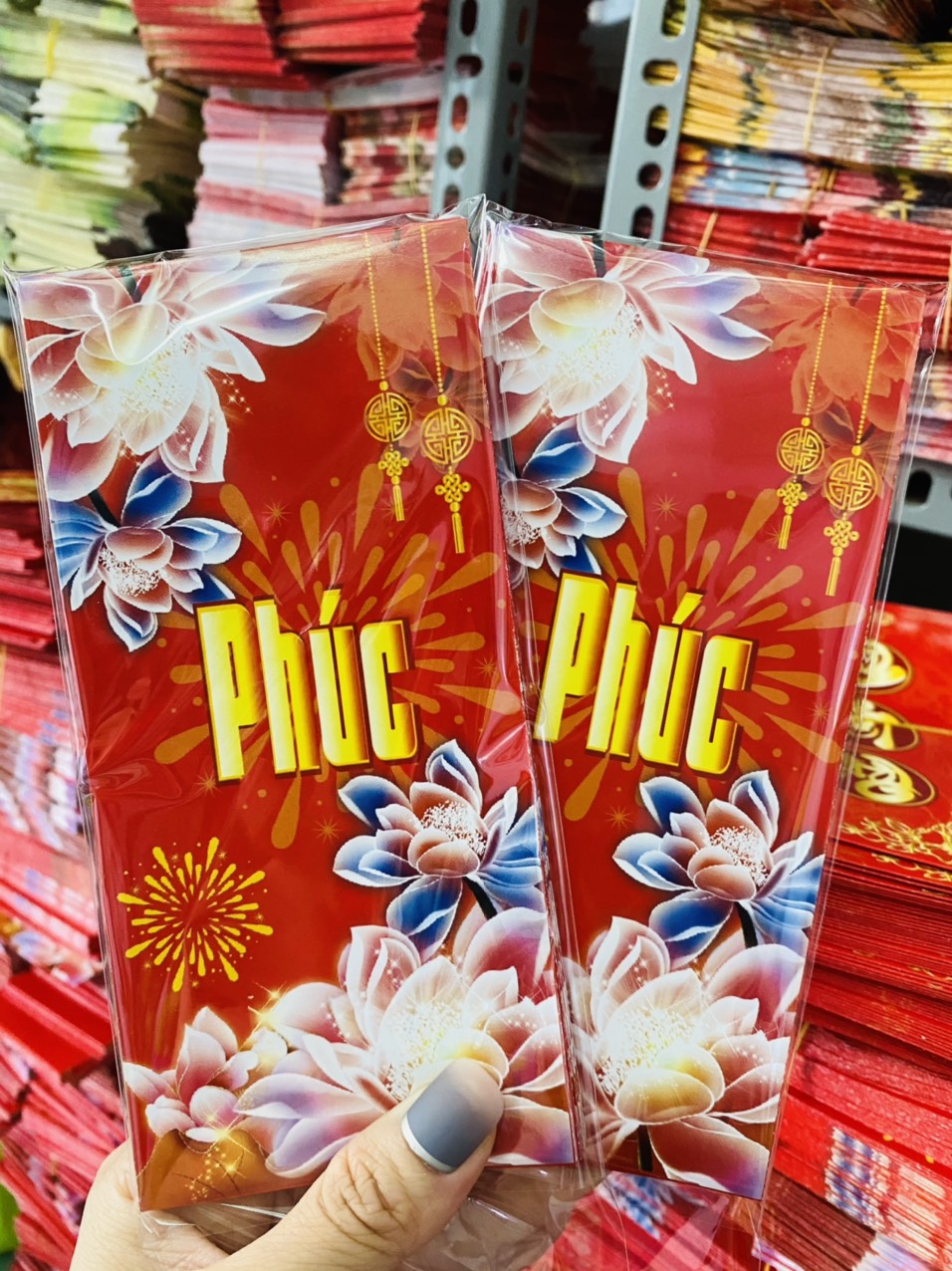 Combo 100 bao lì xì ĐỎ VÀNG lộng lẫy