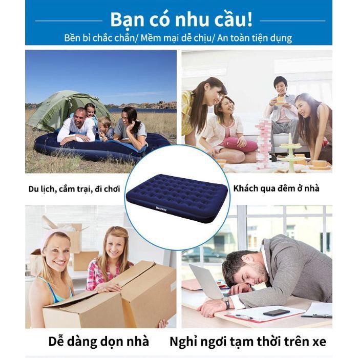 Nệm bơm hơi 2 người BestWay 191 x 137 x 22cm tặng máy bơm hơi 220V ️ FREESHIP ️