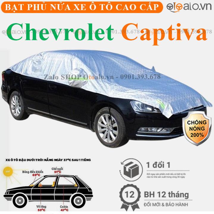 Bạt phủ nửa xe Chevrolet Captiva vải dù 3 lớp