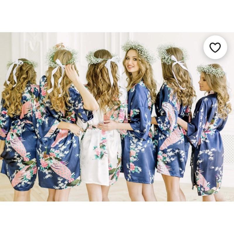Áo khoác lụa áo kimono phong cách boho