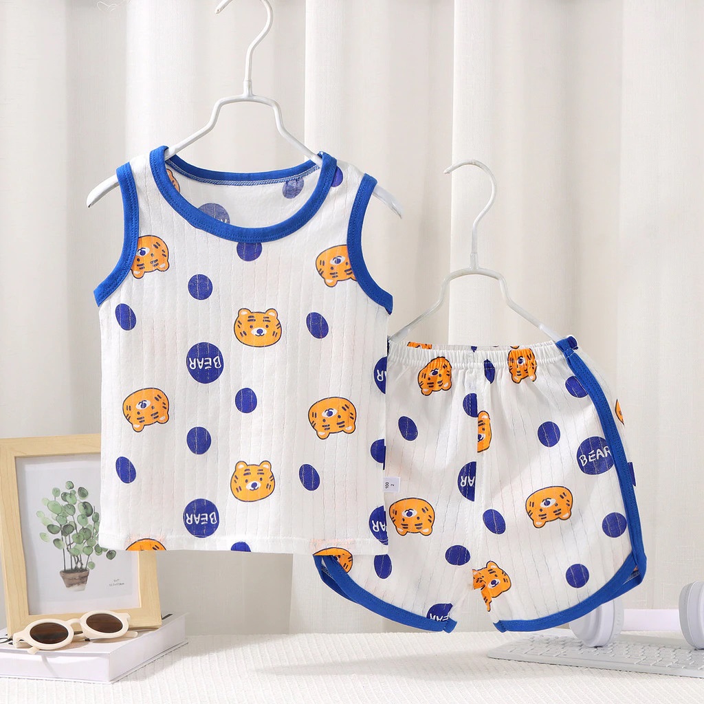 ĐỒ BỘ SÁT NÁCH 3 LỖ HOẠ TIẾT CHO BÉ TRAI 1-7 TUỔI ĐỒ NGỦ MẶC NHÀ TỪ 7-23KG DÀNH CHO BÉ TRAI