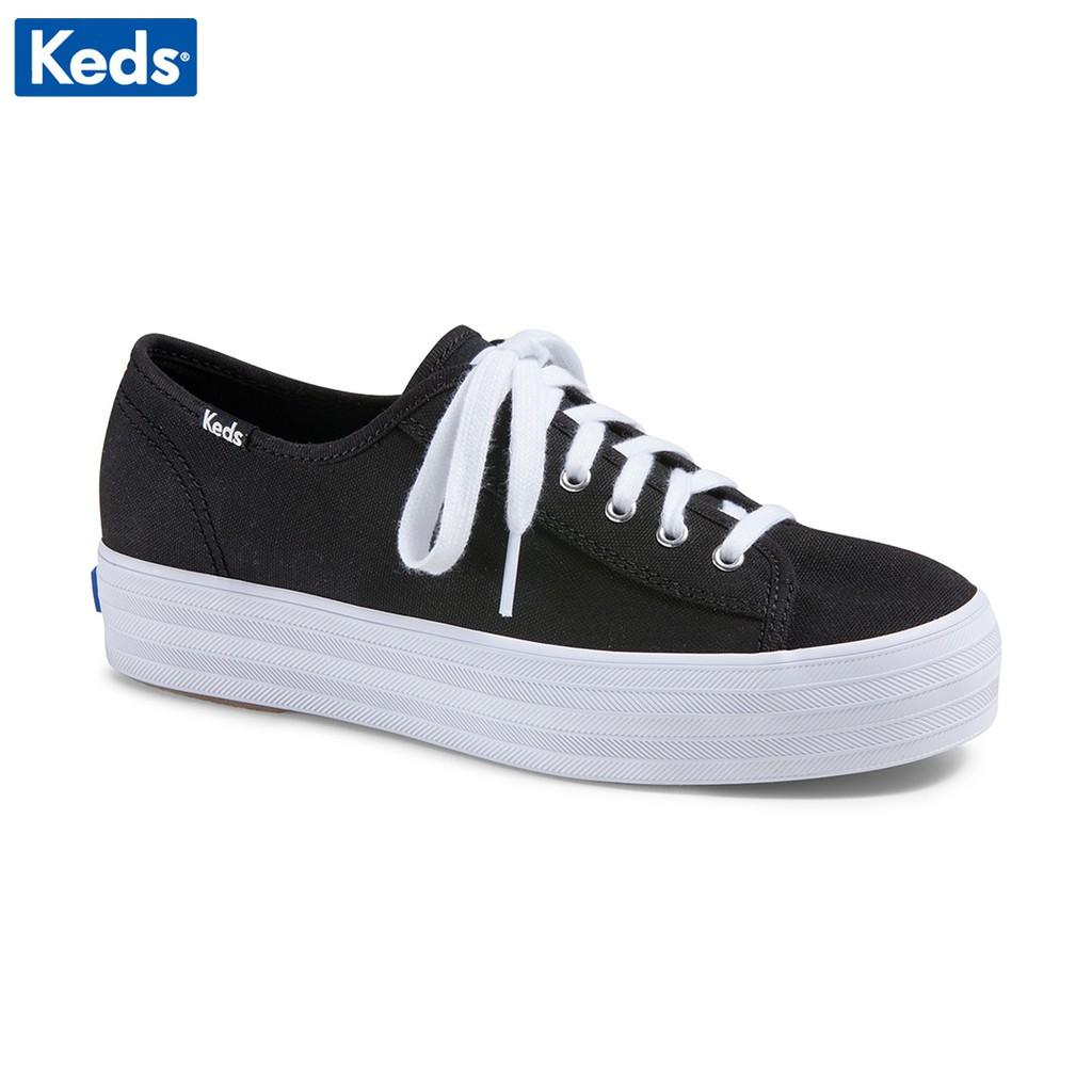 Giày Keds Nữ - Triple Kick Canvas Blk/White - KD057309