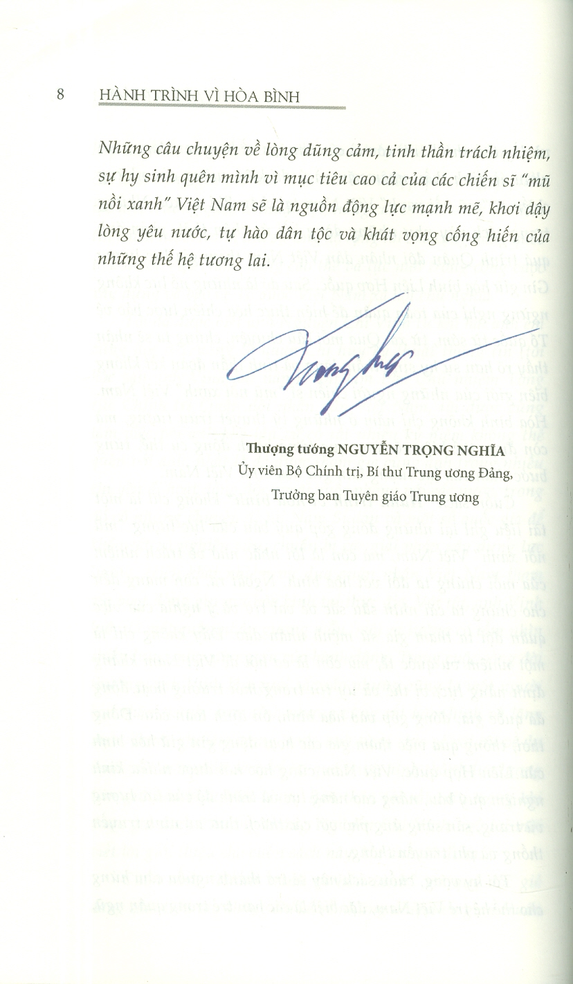 Sách Hành Trình Vì Hòa Bình (Hồi ức) - Nguyễn Chí Vịnh