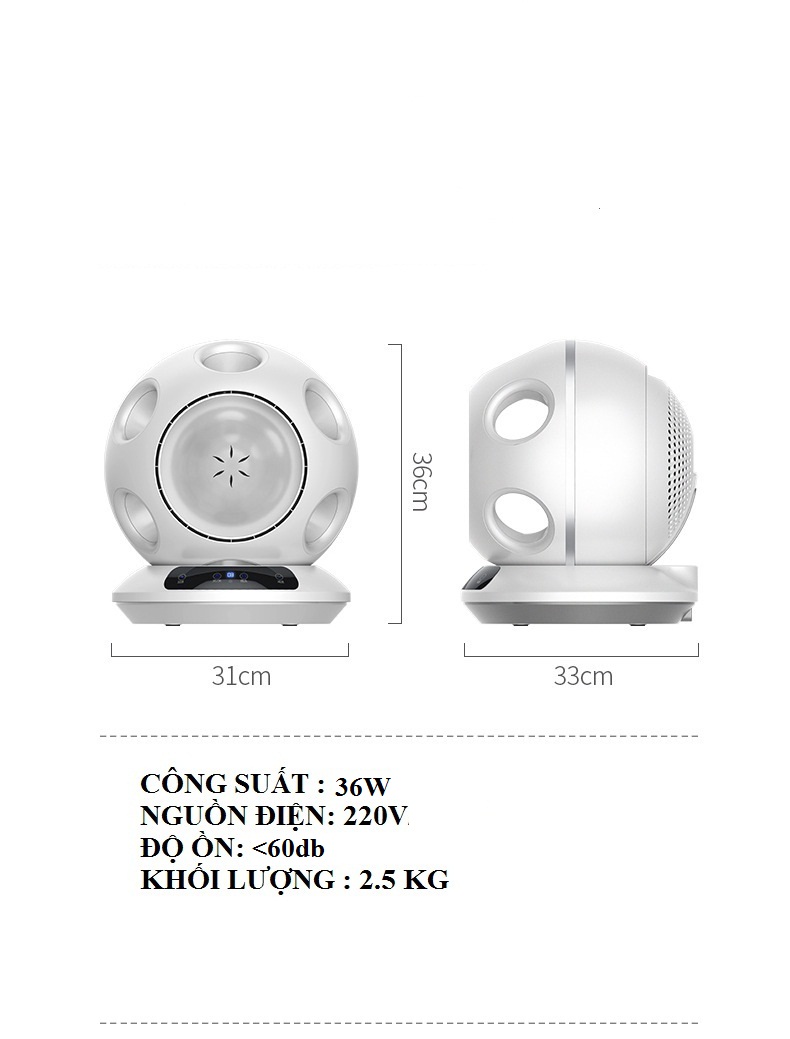 Quạt không cánh để bàn thế hệ mới KOVER( hàng nhập khẩu)