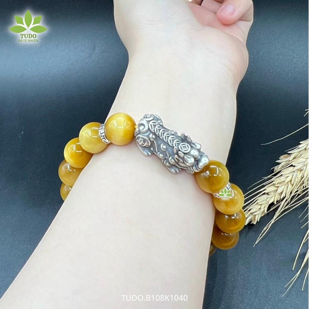 Vòng Tay Nam Nữ Đẹp - Vòng Phong Thủy Mệnh Kim Thổ TUDO B108K1040 VCBMHVT Mix Tỳ Tài Lộc