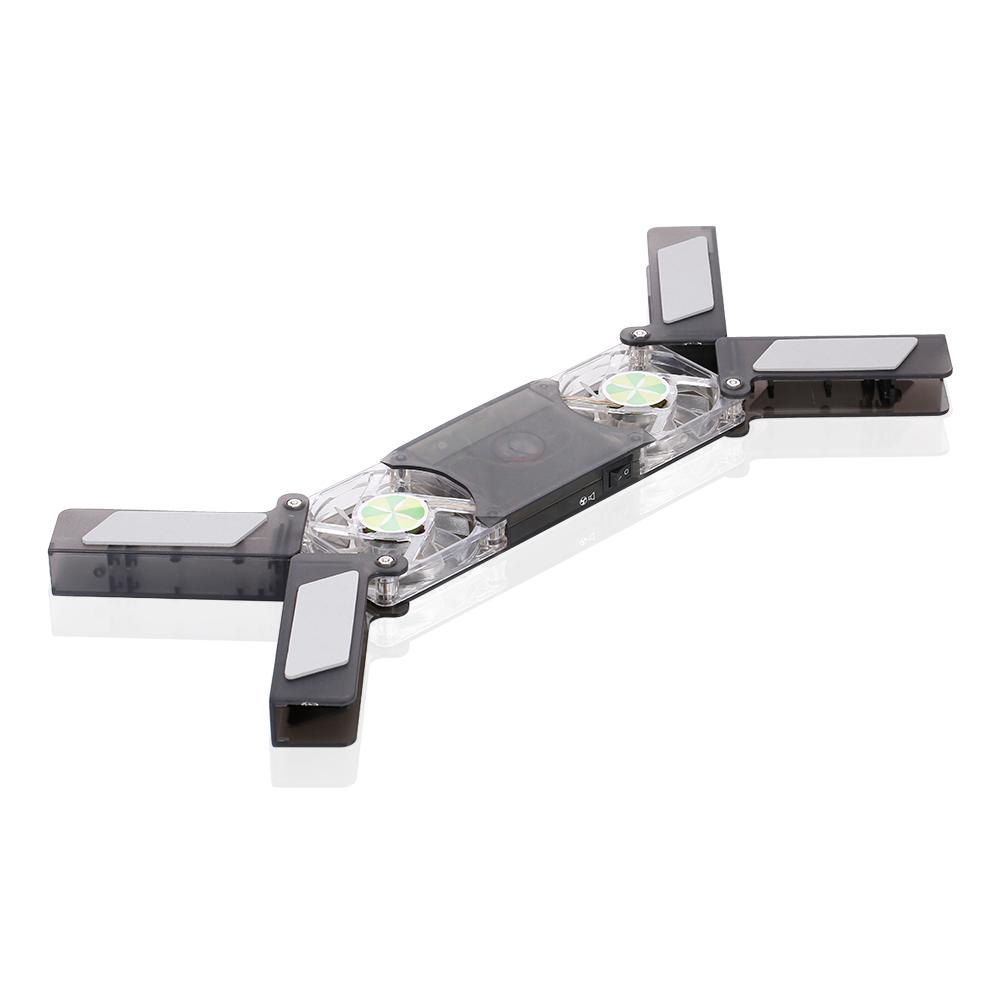 Đế làm mát máy tính xách tay hỗ trợ USB Thiết kế quạt kép với miếng chống trượt