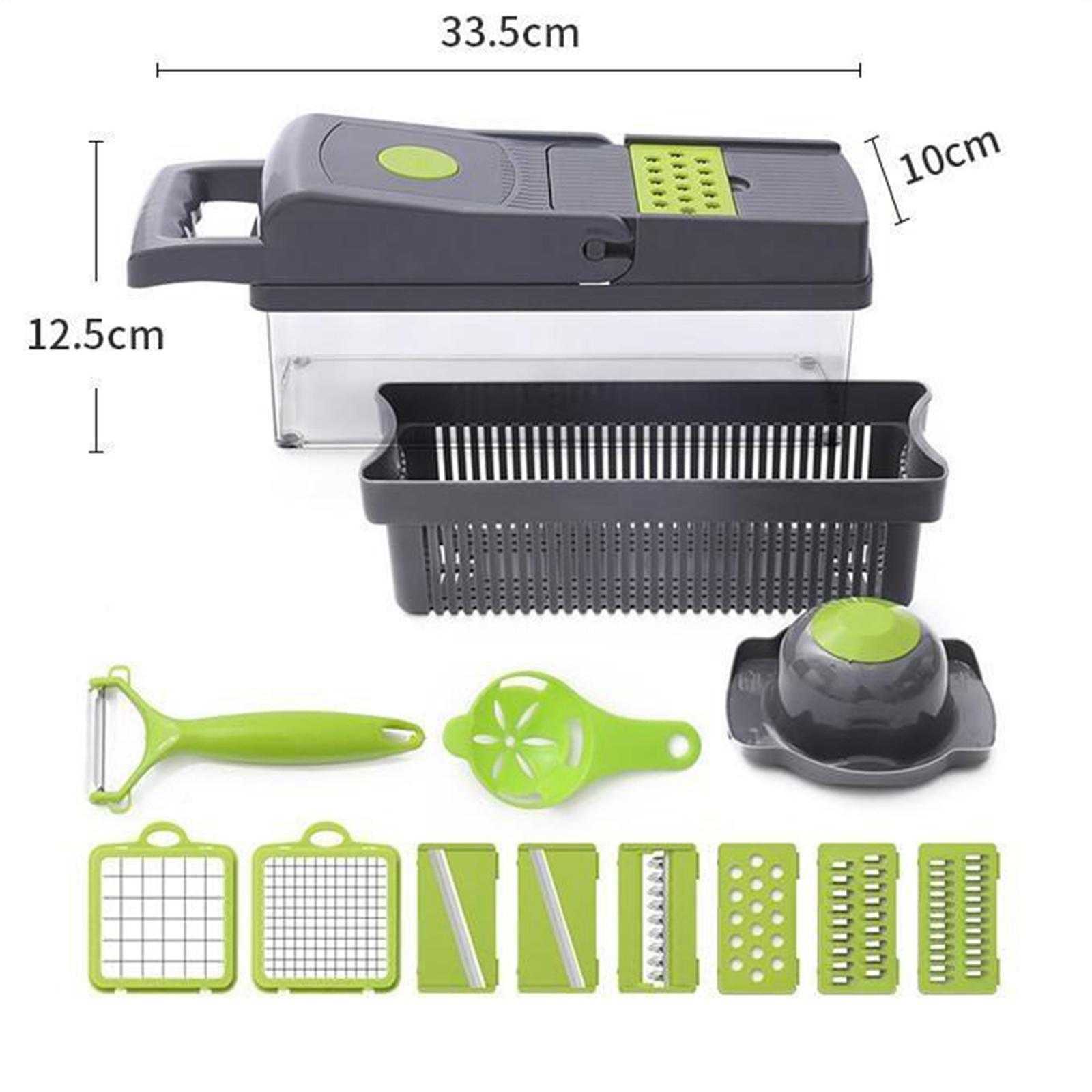 13 in 1 Manual Vegetable Slicer Potato Cutter Stainless Steel Kitchen Tool