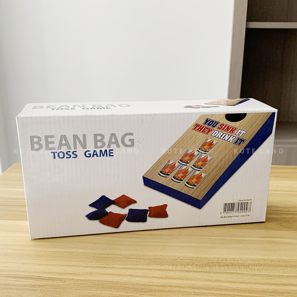 Trò chơi uống bia rượu Bean Bag Toss Game thử thách ném gối vào lỗ xem ai cao tay hơn