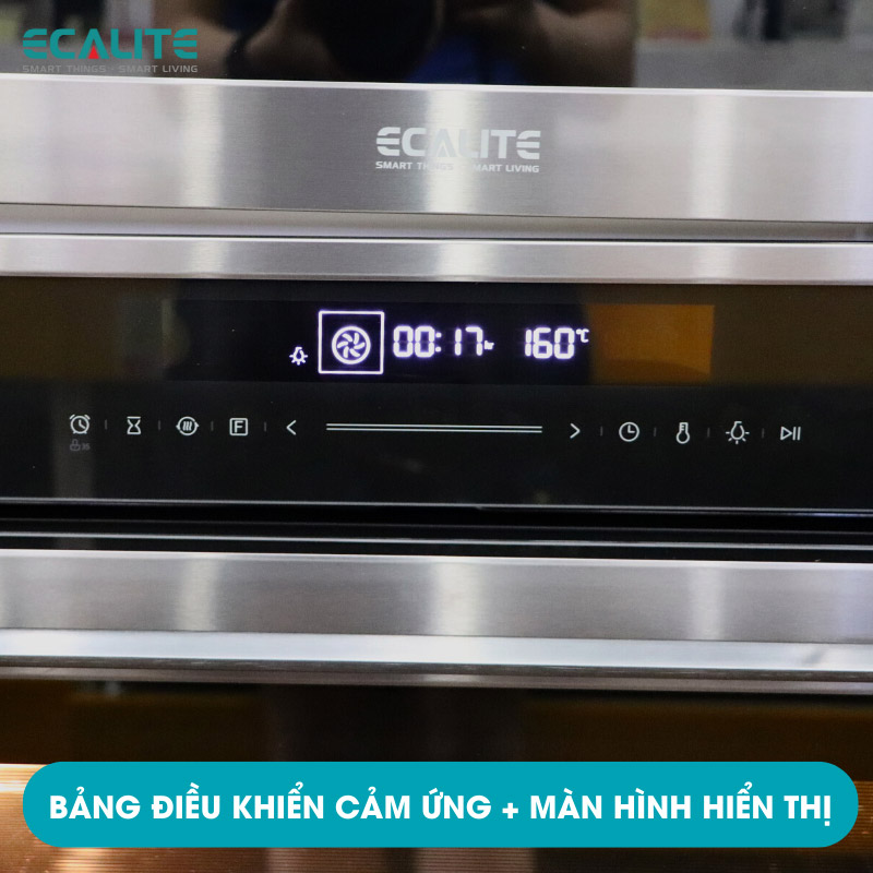 Lò Nướng Âm Tủ Ecalite EOV-JA7060BL - 70L - 9 Chức Năng Nướng - Điều Khiển Cảm Ứng - Hàng Chính Hãng