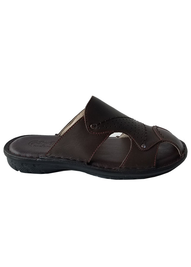 Dép Nam Bít Mũi Da Bò Thật Cao Cấp HKT305