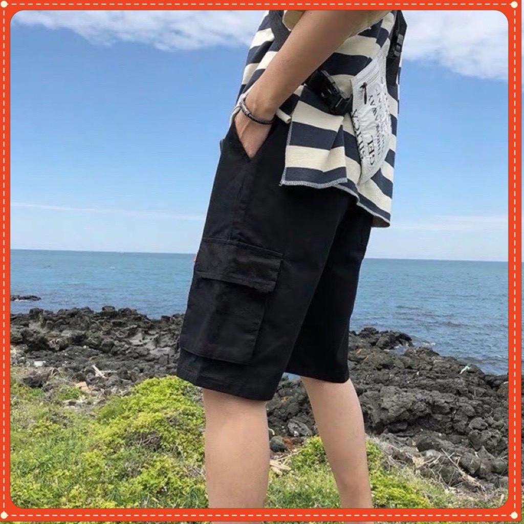 Quần Short Kaki Túi Hộp - Short Box Thun Kaki Co Giãn Tốt