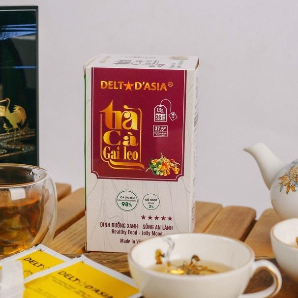 TRÀ CÀ GAI LEO Hộp - Delta D'Asia Giải độc tố, Chống viêm gan và ngăn ngừa Oxy hoá (25 túi x 1,5 g)