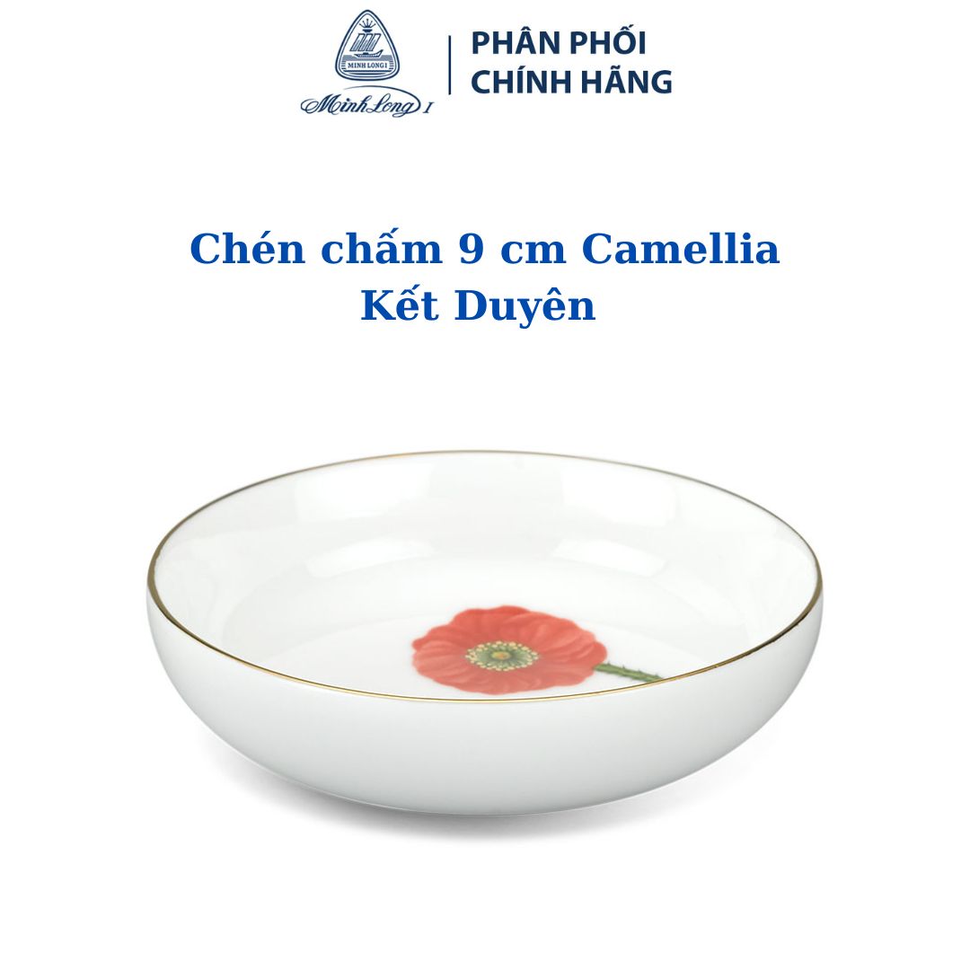 Bộ 5 chấm 9 cm - Camellia - Kết Duyên - Gốm sứ cao cấp Minh Long 1