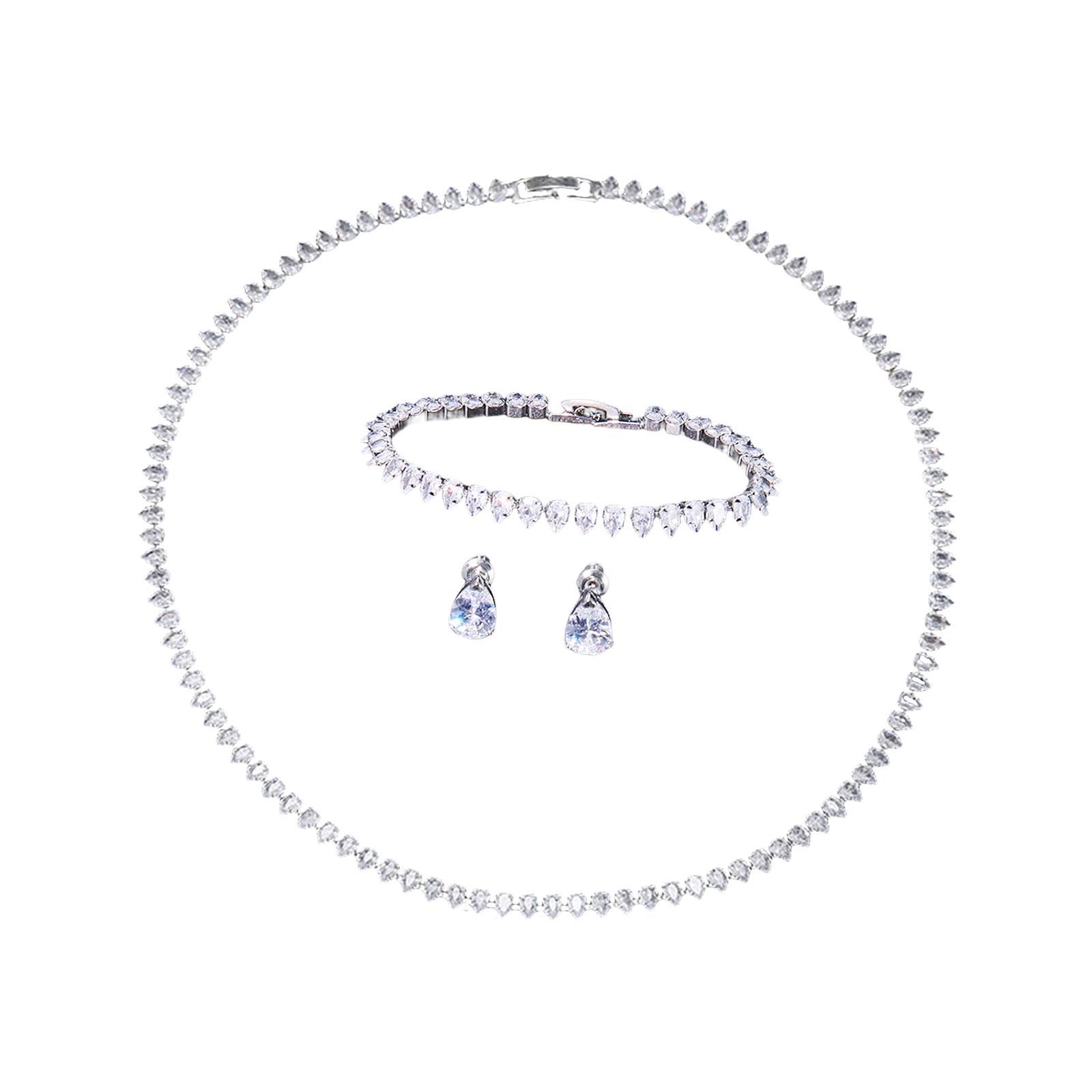 Necklace Earrings Bracelet Clavicle Pendant for Anniversary Banquet Mom