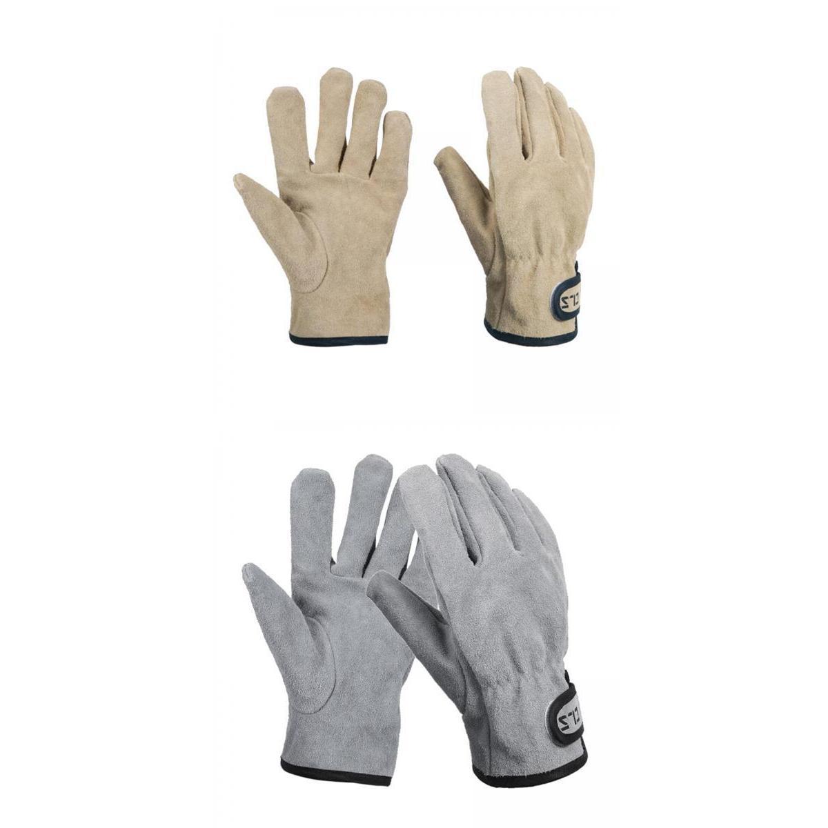 2x Outdoor Leather Work Gloves Wear Resistant Heat Resistance Welding Gloves