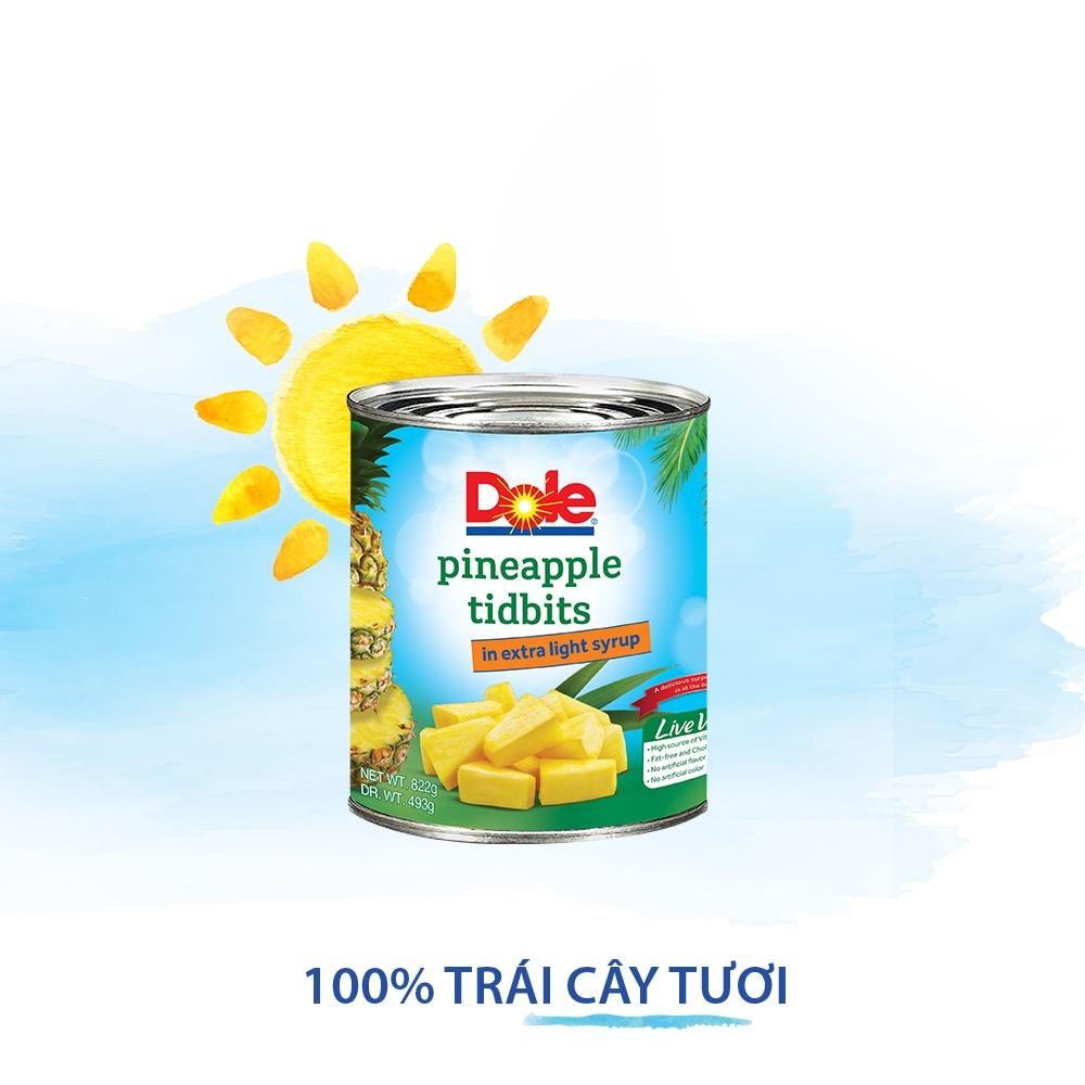 Dứa Miếng Nhỏ Dole (822g)