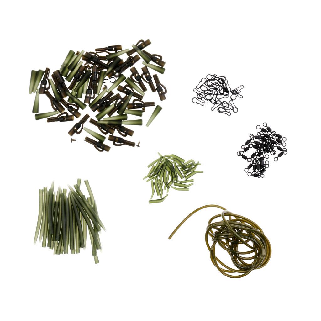 151x Carp Fishing Accessory Tackle Anti Sleeves Safety Lead Clips Set