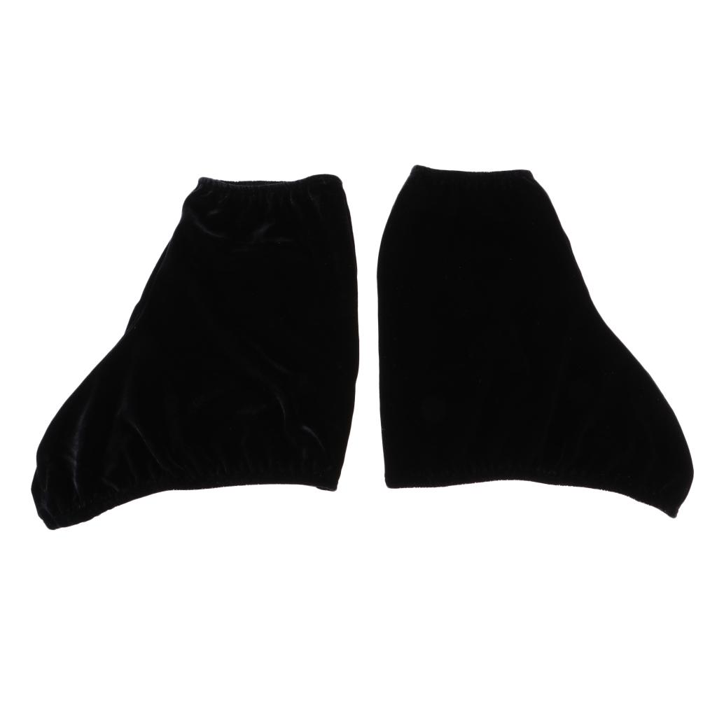1 Pair Velvet Figure Ice Skate Boot Covers Protector Protect Skates from Dust Black Blue Fushia