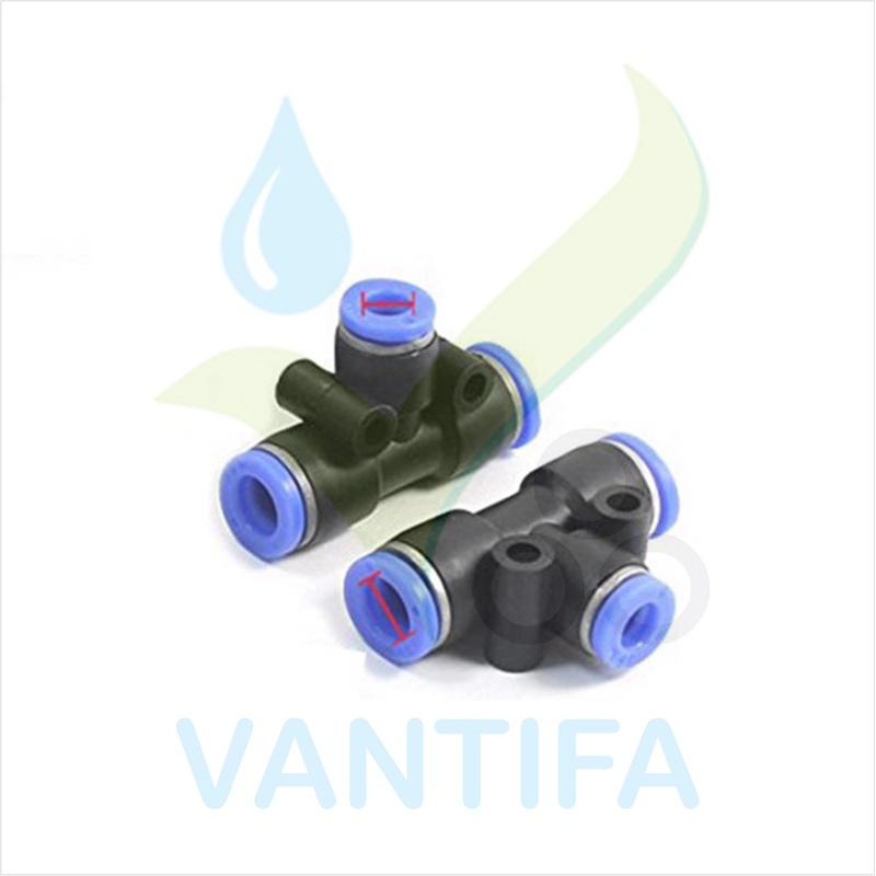 Tê chia nối nhanh ống 8mm phun sương, ống hơi khí nén