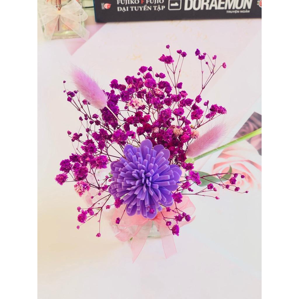 Lọ hoa thủy tinh khô - Hoa trang trí nhà cửa, phòng làm việc - Decor chụp ảnh.