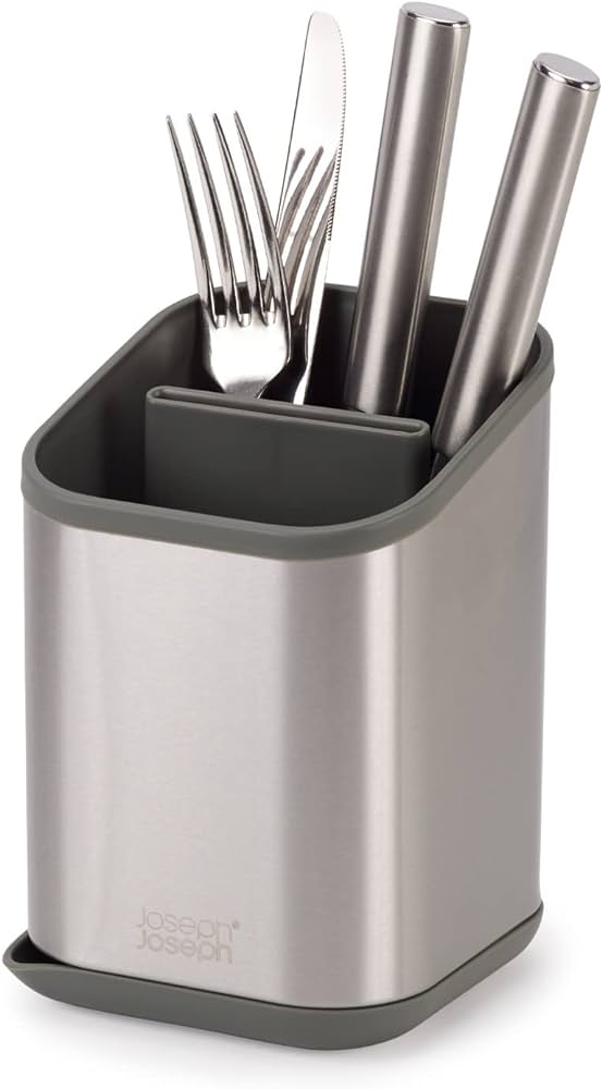 Dụng cụ để dao, thìa, dĩa Duo Steel Cutlery Drainer joseph joseph 851682 hàng chính hãng