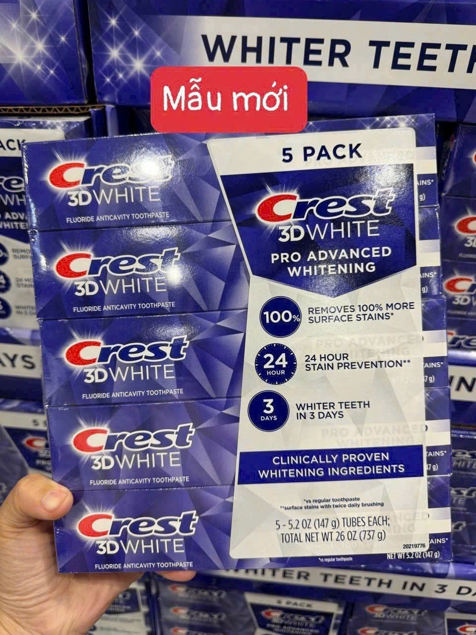 Kem đánh Răng Crest 3D White - Hàng nhập khẩu Từ Mỹ